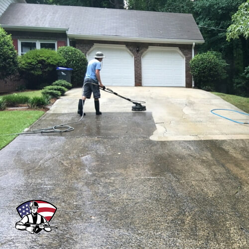 Driveway Cleaning a Home in Friendswood TX
